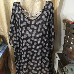 Swimsuit Coverup With Pineapples Size XL.